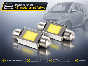  smart fortwo Dome Light Bulbs - 451 model - set of 2 - SMD - Good