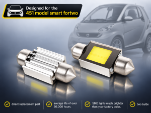  smart fortwo Dome Light Bulbs - 451 model - set of 2 - SMD - Good