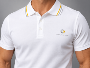 smart fortwo Men's White Polo w/ smart Silhouette - small size