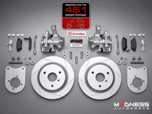 smart fortwo Rear Disc Brake Conversion Kit - 451 - w/ Brembo Brake Pads