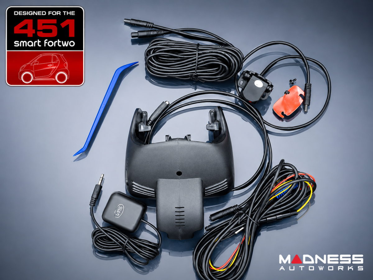smart 453 Integrated Dash Camera System - Front + Rear Dual Cameras