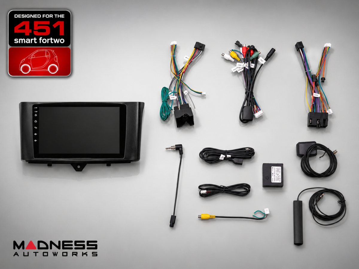 smart 451 Radio Head Unit Upgrade System w/ install Kit- '2011-on T4