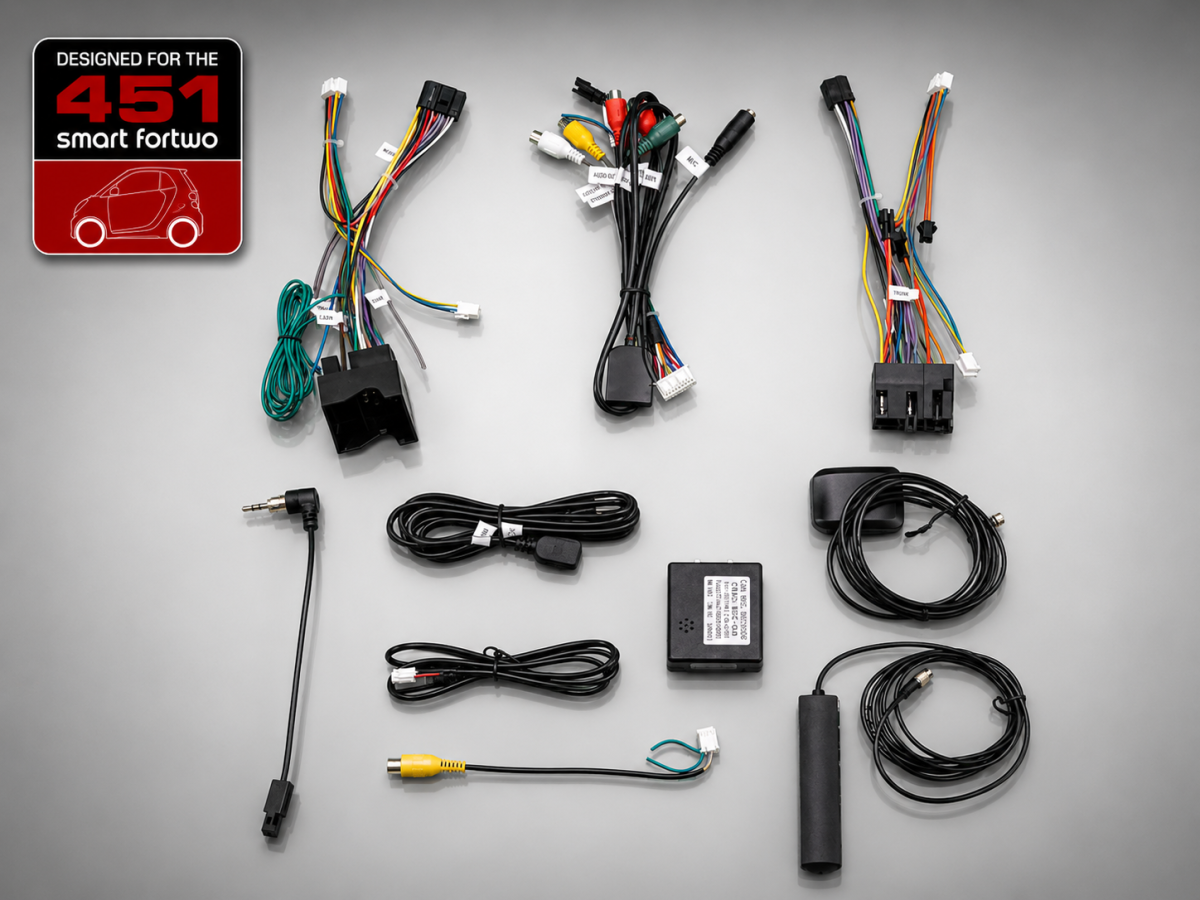 smart 451 Radio Head Unit Upgrade System w/ install Kit- '2011-on T4