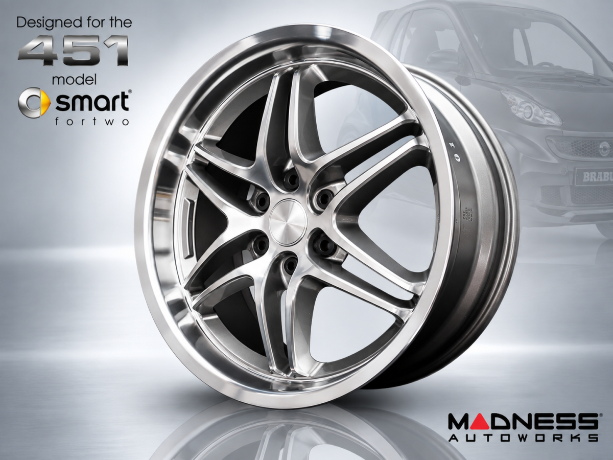 smart fortwo Custom Wheels - 451 Model - MB VII Replica - Single Wheel - 16"