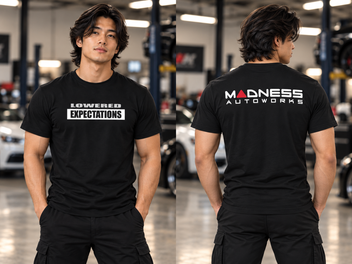 MADNESS Autoworks T-Shirt - LOWERED EXPECTATIONS
