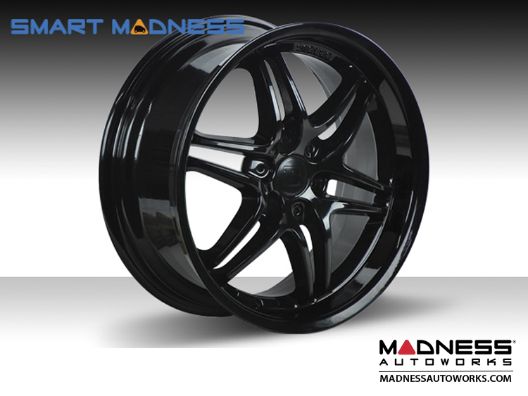 smart fortwo Custom Wheels - BRABUS - Monoblock VII - Set of 4 - 16" / 17" - Wheel + Tire Set - Black Finish