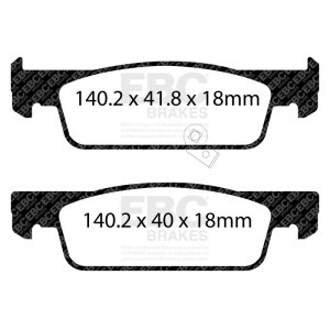Smart Fortwo Brake Pads - Front - EBC - Greenstuff 2000 Series Sport - `16-`17