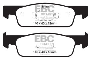 Smart Fortwo Brake Pads - Front - EBC - Yellowstuff - `16-`17 Smart Fortwo Brake Pads - Front - EBC - Yellowstuff - `16-`17