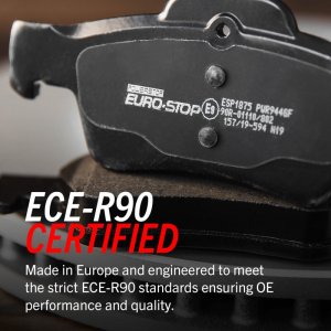 Smart Fortwo Brake Pads - Front - PowerStop - Euro-Stop ECE-R90 - `05-`16 Smart Fortwo Brake Pads - Front - PowerStop - Euro-Stop ECE-R90 - `05-`16
