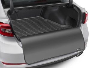 Smart Fortwo Cargo Liner w/ Bumper Protector - WeatherTech - Raised Lip, Textured Finish, TPO Material - Black - `08-`15