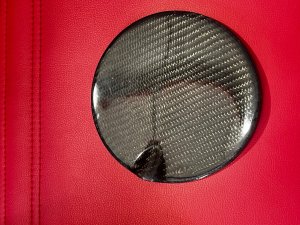 smart fortwo Fuel Door Cover - 451 model - Genuine Carbon Fiber