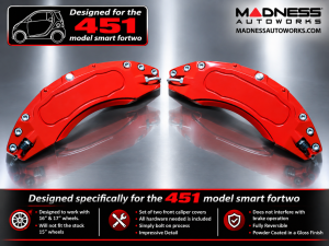 smart fortwo Front Caliper Covers - 451 model smart fortwo Front Caliper Covers - 451 model