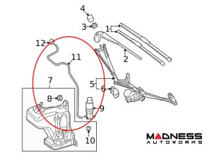 smart fortwo - Washer Fluid Hose - 451 model - Genuine