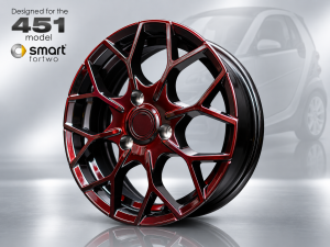 smart fortwo Custom Wheels - 451 Model - KUHLFX - Estremo Nero - Single Wheel - 15x5" smart fortwo Custom Wheels - 451 Model - KUHLFX - Estremo Nero - Single Wheel - 15x5"