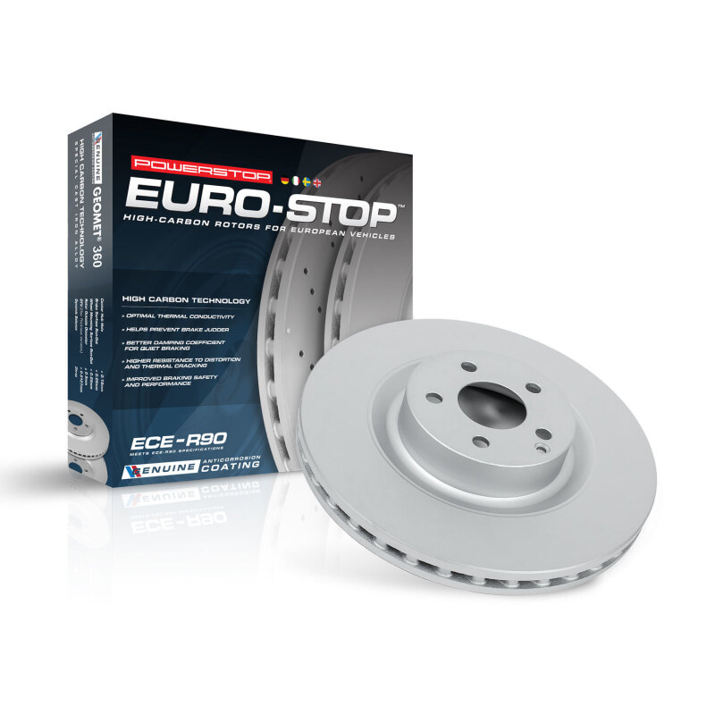 Smart Fortwo Brake Rotor (1) - Front - PowerStop - Evolution High Carbon Geomet - `08-`16