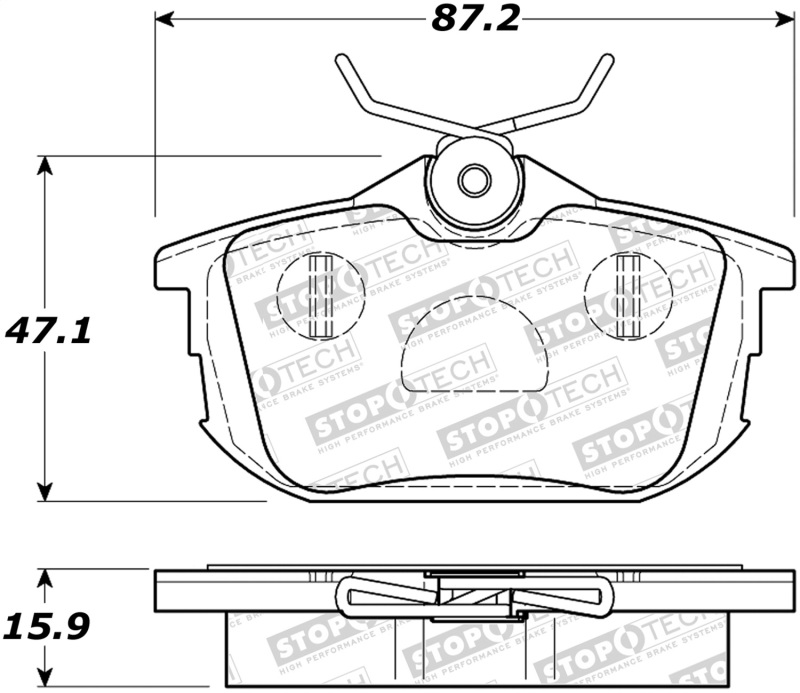 Smart Forfour Brake Pads - Stoptech - Street Brake Pads - `05-`07