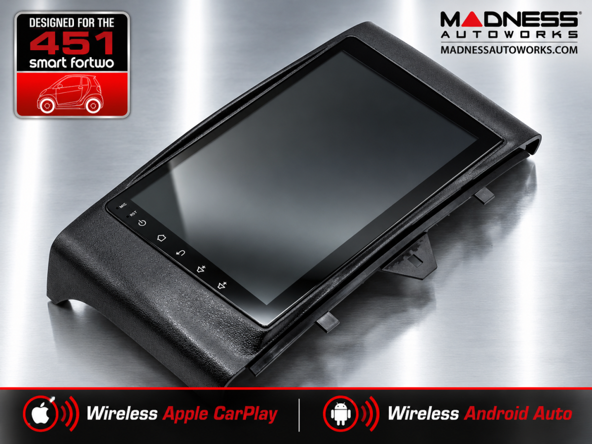 smart 451 Radio Head Unit Upgrade System w/ install Kit- '2011-on T2