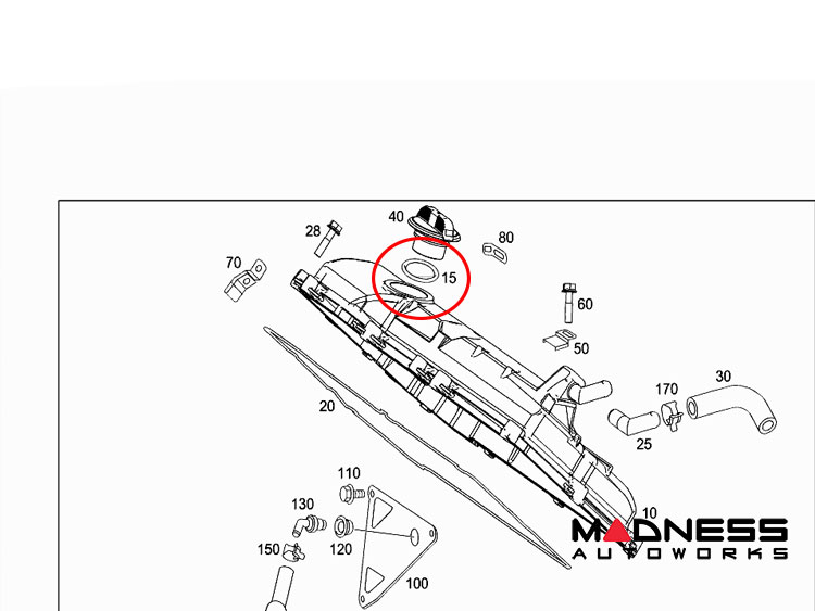 smart fortwo Oil Cap O-Ring - 451 model