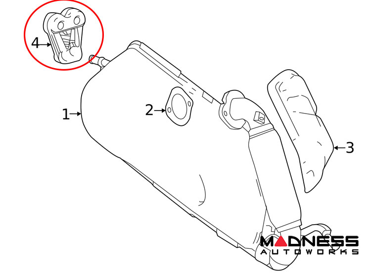 smart fortwo Exhaust Hanger - 451 model - Genuine