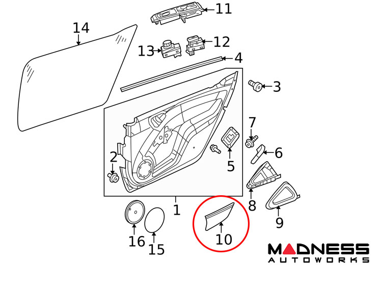 smart fortwo Door Pocket - 451 - Genuine - Right Side - w/o Leather