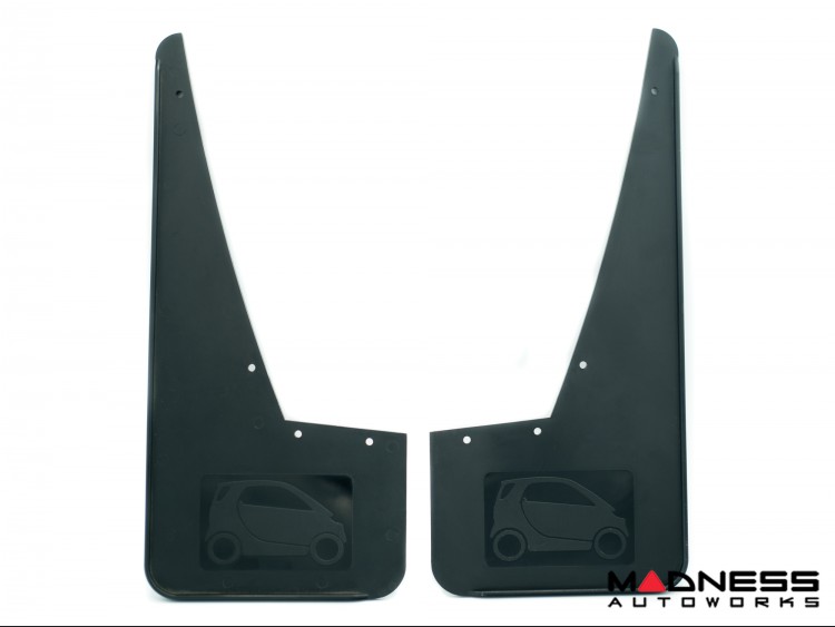 smart fortwo Mudflaps - w/ embossed smart silhouette 