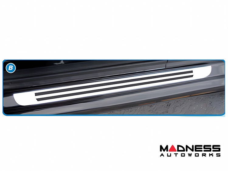 smart fortwo 451 Door Sill Kit - Polished Stainless Steel 