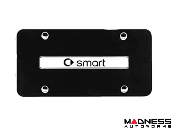 smart fortwo Chrome License Plate - Black - Display