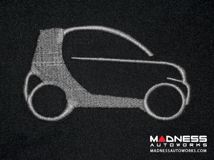 Custom Kunstleder Fußmatten Für Smart Fortwo 451 (2007-2015) & 453 (2015-2018) – 2-teilig