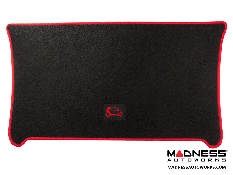 smart fortwo Cargo Area Mat - 453 model - Carpet w/ Red Binding 