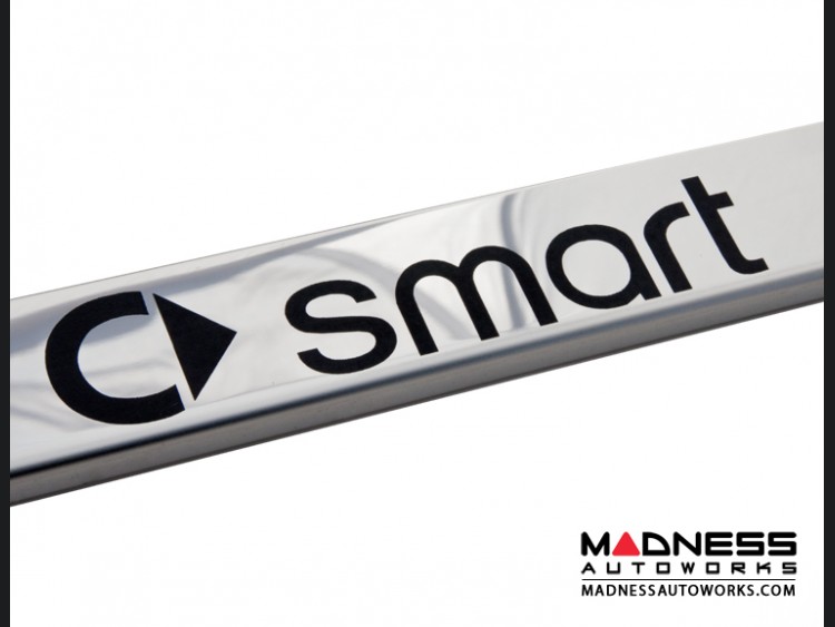 smart fortwo License Plate Frame - Stainless Steel