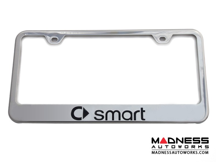 smart fortwo License Plate Frame - Stainless Steel